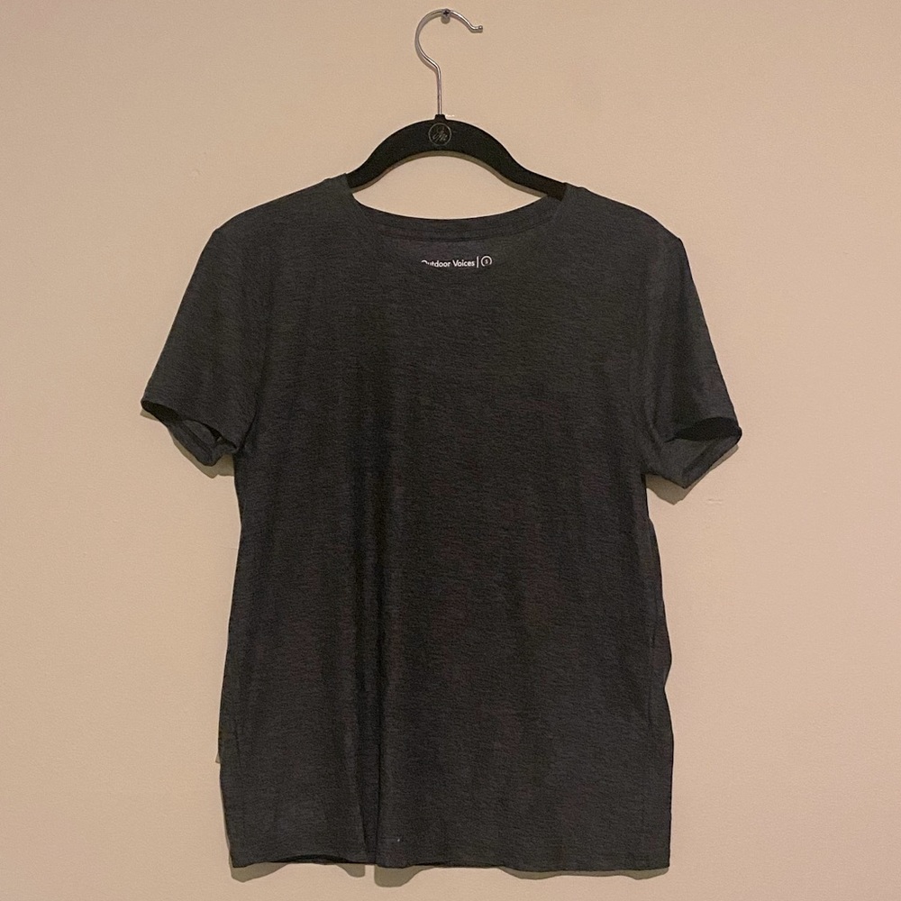 Outdoor Voices Charcoal All Day Short Sleeve T-Shirt, size S NWT